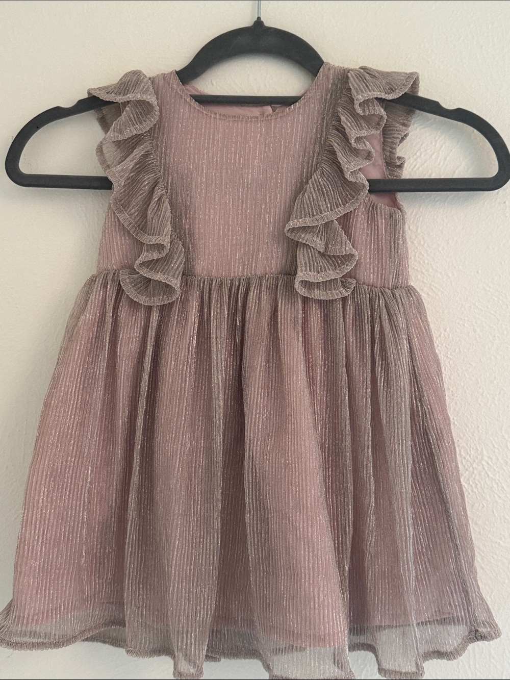 H&M Girls' Dusty Rose Ruffle Party Dress